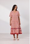 CASABLANCA DRESS - red/blue p